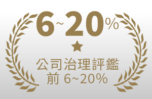 2023年度 公司治理評鑑6~20%